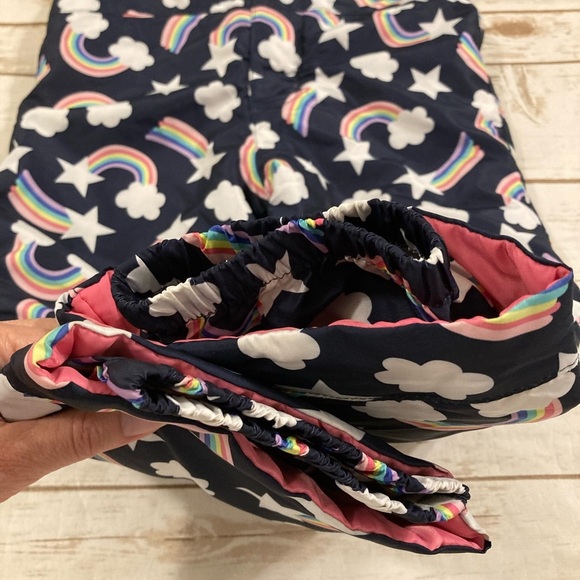 The Children’s Place Rainbow Print Puffer Snowsuit Bib Overalls 3T - Picture 8 of 13